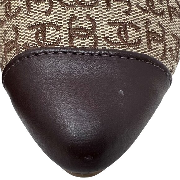 Juicy Couture Poetry Womens Logo Brown Brown Point Toe Flat Sling Back Size 8M - Picture 13 of 13